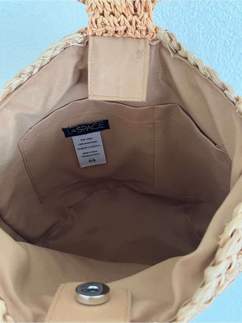 L Space LSPACE Bella Woven Straw Mini Tote Bag in Natural - Picture 5 of 7